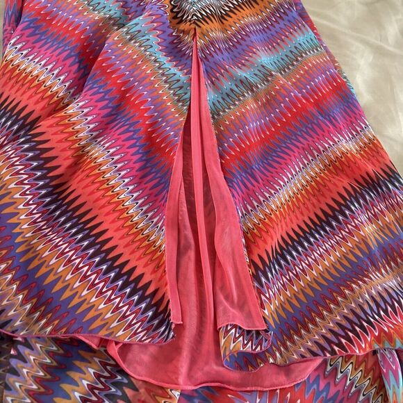 Muse by Boston Proper Bohemian Blouson Dress Sz 4 High And Low - Picture 14 of 14